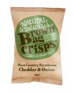 Brown Bag Crisps Mature Cheddar & Onion